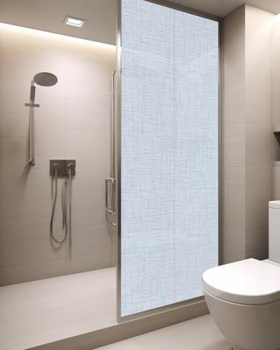 Window Privacy Film Frosted, Light Blue Static Cling Door Window Covering, Rustic Farmhouse Solid Color UV Blocking Windows Film for Office, Hotel, Bedroom, 29.5 x 78.7 Inches - Image 3