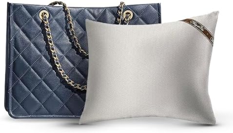 Bag-a-Vie Handbag Shaper Pillow – Luxury Handbag Shaper & Purse Shapers - [Grande] 14.5” x 11” - Fits Tote Bags - Herringbone by BagaVie