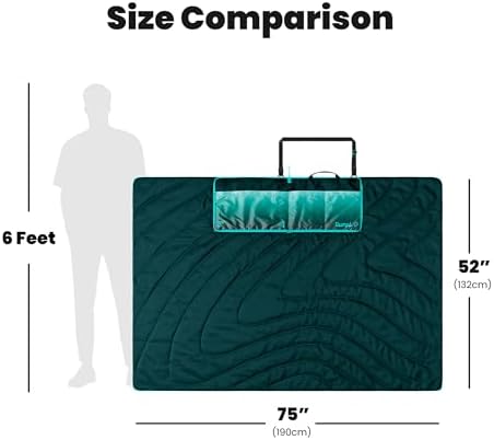 Rumpl Stash Mat Packable Picnic Blanket and Tote Bag, Jade Fade - Image 2