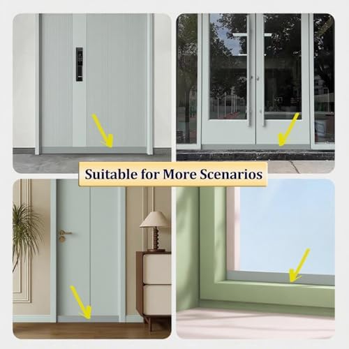 197 inch Light Blocking Strips Interior Doors, Peel & Stick Gray PVC Window Edge Blackout Strips, Light Gap Blockers for Bedroom/Nursery - Image 7