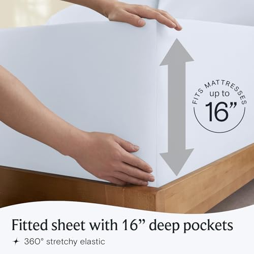 Twin Size Sheets Set, Cooling & Soft Deep Pocket Bed Sheets, 3PC - Image 6