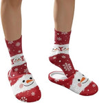 Jeiento Women's Fuzzy Slippers and Sock Set Warm Cozy Memory Foam House Shoes Soft Slip-on Slides Spa Slippers for Hotel - Image 4