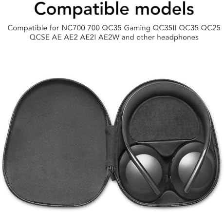 PU Headphone Hard Case, NC700 Headphone Protective Case, Travel Storage Case for Protecting Your Headphones - Image 4
