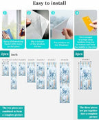 Window Privacy Film Frosted, Coastal Octopus Reusable Static Cling Window Tints, Blue Ocean Coral Summer Beach Seaweed Heat Control Windows Films for Offices, Balcony, 29.5 x 118 Inches - Image 4
