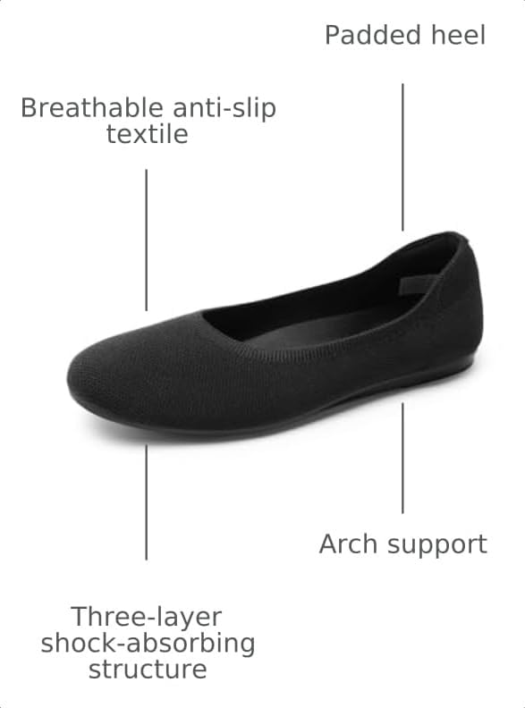 DREAM PAIRS Women's Dress Knit Ballet Comfort Flats - Image 3
