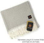 Alpaca Home | Dynasty Throw Blanket | 100% Pure Baby Alpaca Wool • Hypoallergenic, Soft & Cozy • Ethically Sourced | Softer & Warmer Than Wool (Reading R.R.) - Image 2