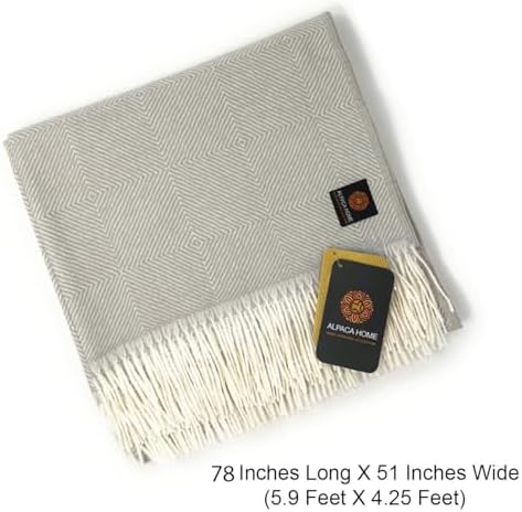 Alpaca Home | Dynasty Throw Blanket | 100% Pure Baby Alpaca Wool • Hypoallergenic, Soft & Cozy • Ethically Sourced | Softer & Warmer Than Wool (Reading R.R.) - Image 2