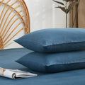 100% French Linen Pillowcase Set of 2, Breathable Envelope Closure Soft Linen Pillow Cover,Soft Luxury Hotel & Home Use, Gift by TSEAPENI