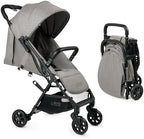 Lightweight Travel Stroller for Baby & Toddlers - Easy Fold & Compact Stroller with Canopy, Storage Basket, Multi-Position Recline & Convenient One-Hand Fold (Grey) by KOOLABABY