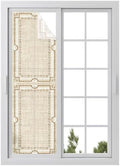 Window Privacy Film Frosted, Pale Brown Botanical Reusable Static Cling Window Tints, Vintage Florals Geometric Minimalist Heat Control Windows Films for Offices, Balcony, 29.5 x 118 Inches by Unknown
