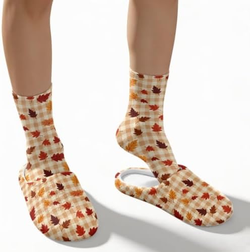 House Slippers for Women Washable Closed Toe with Cute Socks - Image 4