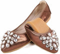 Flats Shoes for Women Rhinestone Wedding Ballerina Shoes Foldable Sparkly Comfort Slip on Flat Dressy Flats by ZQKSEOHS