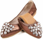 Flats Shoes for Women Rhinestone Wedding Ballerina Shoes Foldable Sparkly Comfort Slip on Flat Dressy Flats by ZQKSEOHS