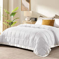downluxe Down Alternative Blanket for Bed, Satin Trim, King, Ivory by Downluxe