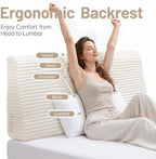 ENITYA Headboard Pillow Queen with Ergonomic Soft Foam Support - Image 6