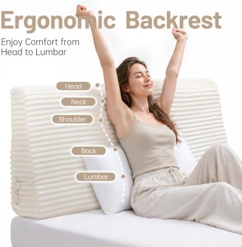 ENITYA Headboard Pillow Queen with Ergonomic Soft Foam Support - Image 6