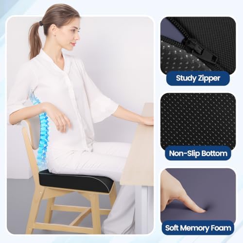 SweetSlubr Seat Cushion, Chair Pad, Memory Foam Tailbone Pain Relief - Image 3