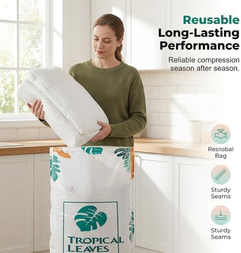 2026 New No‑Pump Vacuum Storage Bags, Large Cube Vacuum Seal Bags, Large Storage Compression Bags, Heavy-Duty Press & Seal For Clothes Press & seal, Perfect for bulky bedding (2) - Image 7