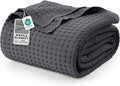 Utopia Bedding 100% Cotton Waffle Blanket Twin Size Charcoal, 90x72 Inch by UTOPIABEDDING