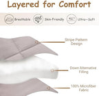 ZPECC Toddler Down Alternative Comforter, 39" x 47", Ashes of Roses - Image 3