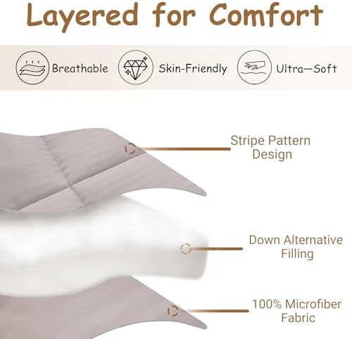 ZPECC Toddler Down Alternative Comforter, 39" x 47", Ashes of Roses - Image 3
