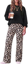 Two Piece Lounge Sets for Women Wide Leg Pant Matching Sets with Pockets by Yousify