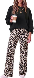 Two Piece Lounge Sets for Women Wide Leg Pant Matching Sets with Pockets by Yousify