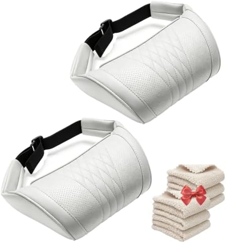 Universal Memory Foam Car Headrest Neck Pillow (White,2) by Unknown