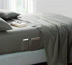 Byourbed BYB Bedside Pocket Twin XL Sheet Set - Supersoft Pewter by ComaInducer