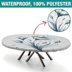 Oval Table Cloth, Plaid Pattern Printed on Elastic Tablecloth, for Business & Events Birthday Parties, Fits for 48" x 68" Oval Tables - Image 2