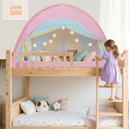 Twin Bed Tent for Kids, Twin Size Bed Canopy with Star Lights, Privacy Space Blackout Sleeping Tents, Indoor Breathable Portable Bunk Bed Tent for Boys and Girls, Rainbow - Image 6