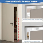 3 Pcs x196”Wedge Weather Stripping Door Seal Strip for Door Frame,White - Image 4