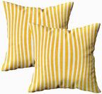 EMMTEEY Stripes Pillow Covers 26x26 Throw Pillow Cover Set of 2 by EMMTEEY