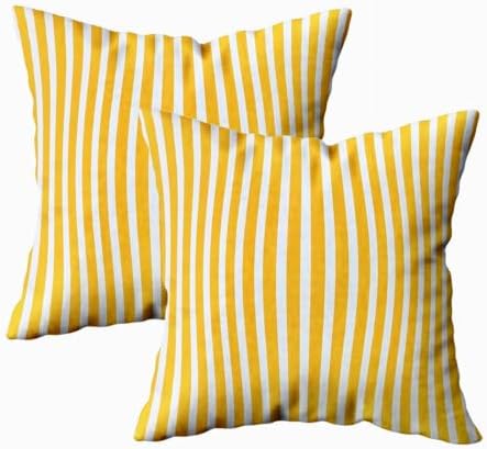 EMMTEEY Stripes Pillow Covers 24x24 Throw Pillow Cover Set of 2 by EMMTEEY