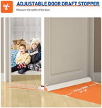 MAGZO Under Door Draft Stopper, 30 Inch Adjustable Door Gap Filler, White - Image 2