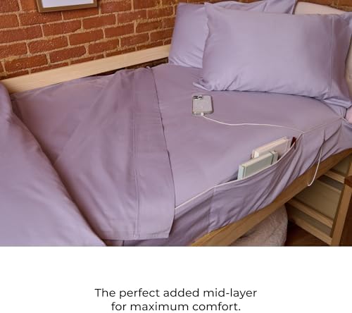 NEST and NOOKS 100% Cotton Sateen Twin XL Flat Sheet, Light Gray - Image 3
