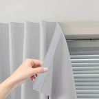 Blackout Curtains for Bedroom Sticky Curtain Blackout Window Cover Self Adhesive Curtains Rod No Drillng, 47" W X 71" L, Light Grey, 2 Panels by Sovtfides