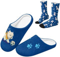 Jeiento Women's Fuzzy Slippers and Sock Set Warm Cozy Memory Foam House Shoes Soft Slip-on Slides Spa Slippers for Hotel by Jeiento