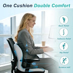 Seat Cushion for Office Chair, Ergonomic Cushion with Lumbar Support Pillow - Image 4