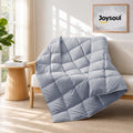 Joysoul Down Throw Blankets, Lightweight Feather Down Throw for Indoor and Outdoor Duvet Insert, Camping, Travel, Couch, Soft Throw Medium Warm, Lazy Grey(50" x 70") by Joysoul