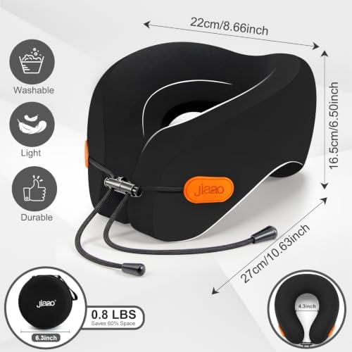 jiaao Travel Pillow for Long Flights with Chin and Neck Support - Image 6