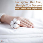 ARlinen Full Sheet Set, 4 Piece Egyptian Cotton, 10-Inch Deep, White - Image 3