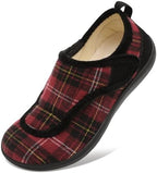 Scurtain Mens House Slippers Comfortable Wide Diabetic Orthopedic Shoes by Scurtain
