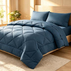 2 in 1 All Season Microfiber Duvet, Lightweight Breathable Bed Comforter, D - Image 2
