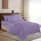 Luxurious Soft 1500 Premier Hotel Quality 6-Piece Bed Sheet Set Premium Hotel Quality Wrinkle and Fade Resistant Bedding Set, All around Elastic Fitted Sheet, Deep Pocket, Cali King, Lavender - Image 3