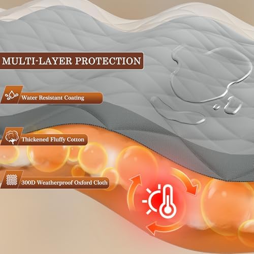 Yotache Magnetic Thermal Insulated Door Curtain Fit 40"x82" Doors, Gray - Image 4