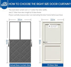 Magnetic Thermal Insulated Door Curtain Fits 32x80inch Front Door - Image 2