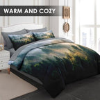 Pamnest King Comforter Set with Sheets, 7 Pieces Forest Nature Bedding - Image 2