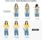 FRUITEAM Safety-Certified Baby Carrier with Hip Seat Newborn to Toddler - Image 7