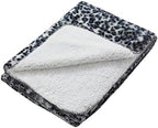 Regal Comfort Faux Fur Sherpa Throw Blanket - 50" x 70" Soft & Plush, Warm & Fuzzy Oversized Twin Velvet Fleece Blanket for All Seasons in Snow Leopard - Image 5